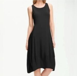 Eileen Fisher Lantern Black Tank Dress Sz Med